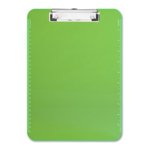 Sparco Translucent Clipboard - 9&#034; x 12&#034; - Low-profile - Plastic - Neon Green