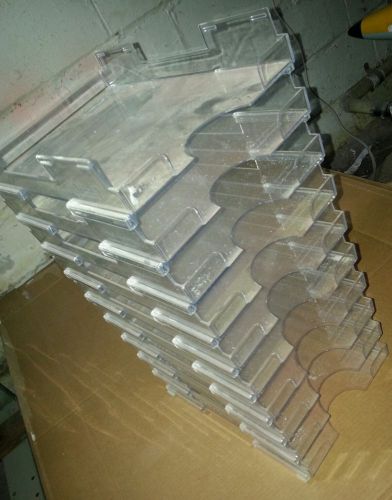 Paper trays x10 stackable clear 8.5x11