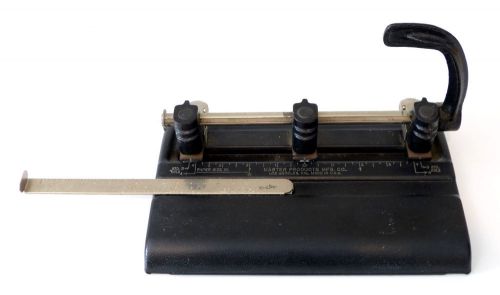 Vintage made in the usa used master products adjustable heavy duty 3-hole punch for sale