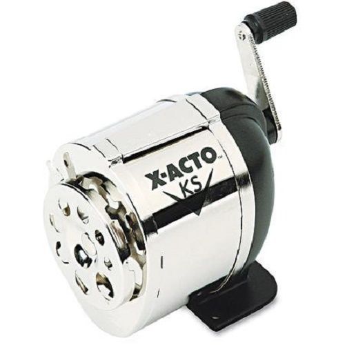 X-acto model ks manual pencil sharpener, table or wall-mount, black/chrome for sale