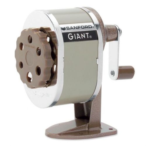 Sanford Giant Table or Wall-Mount Manual Pencil Sharpener, Gray/Tan