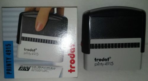 Trodat Printy 4915 Text Stamp Self-Inking Blue Ink Pad New Free Spipping