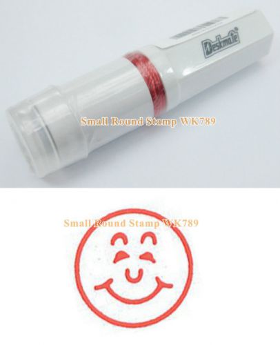 Smile Happy Deskmate Pre-Inked Self-Inking Red Ink Rubber Stamp Like Round 312
