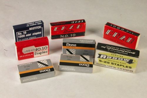 Vintage Staples of Varoius Manufacturers Original Boxes