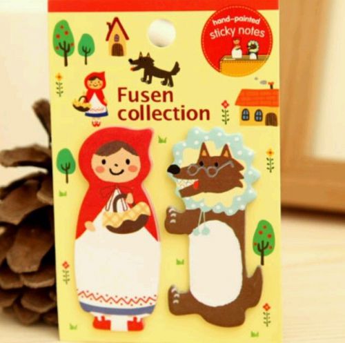 Little red riding hood/two lovely pigs/two cats (fusen collection) sticky notes
