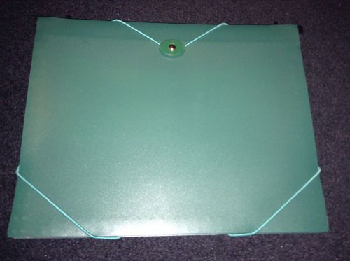 NEW Poly Portable Expanding Hanging File Folder - 7 Folds Green Color