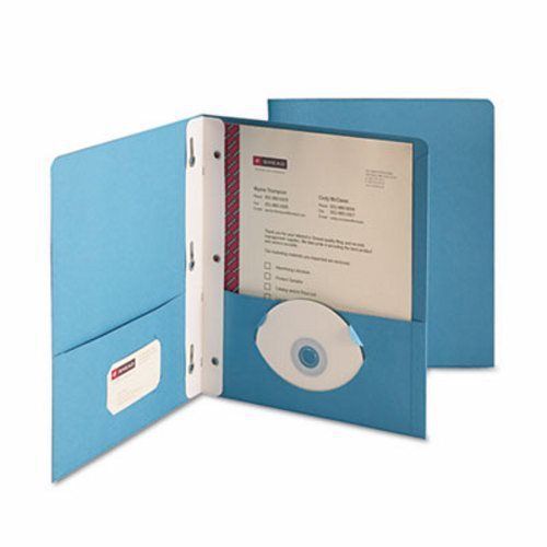 Smead Paper Two-Pocket Portfolio, Letter, 1/2&#034; Capacity, Blue, 25/Box (SMD88052)