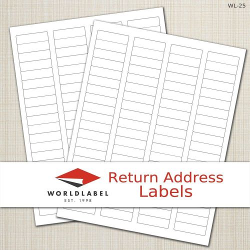 Address labels 1.75 x 0.5&#034;, 8000 return labels, uses avery 5167, 8167 template for sale