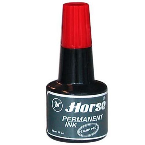 Horse Red Stamp Pad Water Proof Refill Permanent ink 30 cc