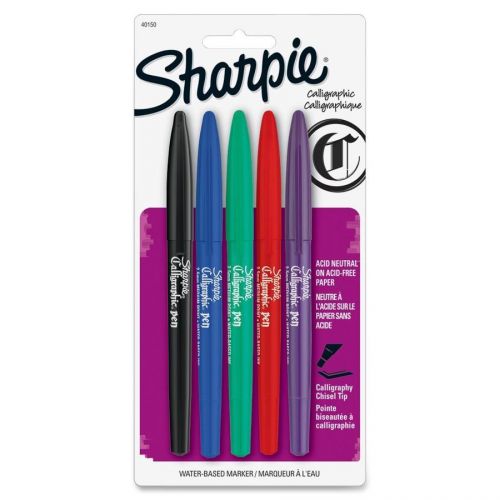 Sharpie Calligraphic Marker Pen Set Medium 5 Color Set