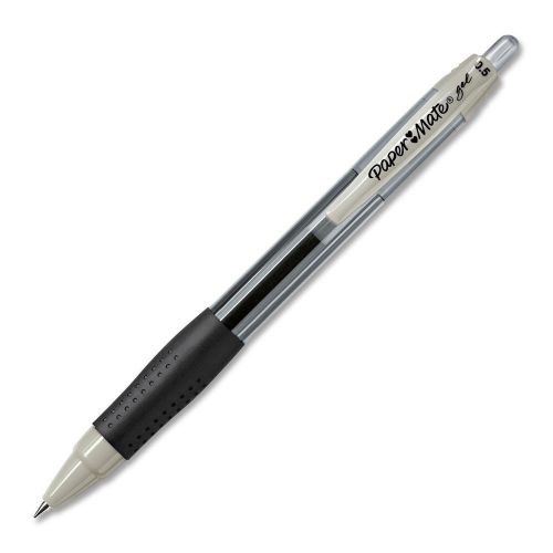 NEW Paper Mate 1753362 Retractable Gel Pen, Fine Point, Black, 12-Pack