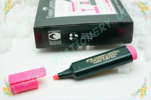 Faber castell textliner 1548 super-fluorescent highlighter pen (pink) 10 piece for sale