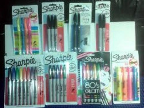 SHARPIE Permanent Marker LOT #2 all in sealed packs use for Holiday/School/Craft