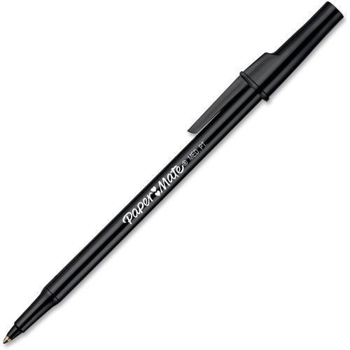 48 Paper Mate Ballpoint Pen, Medium Point, Black Ink/Black Barrel
