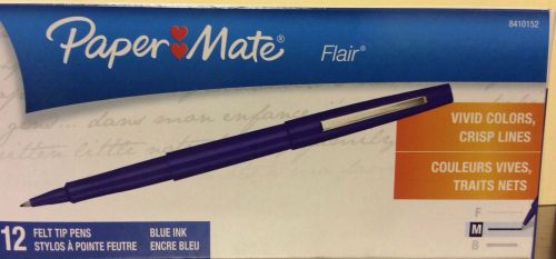 Papermate Point Guard Flair blue ink, Med Point, 1 Dozen, - PAP8410152 (New)