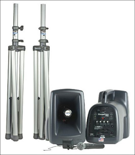 Megavox portable pa system - choice of 2 wireless microphones - 6 year warranty for sale