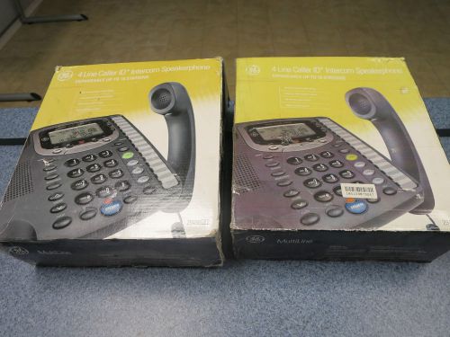 2 NEW GE General 4line Caller ID Intercom 29488GE2-A Business Phones, Box Rough