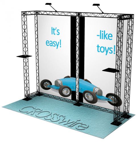 Crosswire exhibits 10x10 booth display trade show pop-up