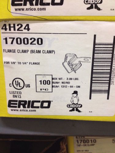NEW CADDY 4H24 HAMMER ON FLANGE CLIP 100 A Box. Lot Sale Of (2)