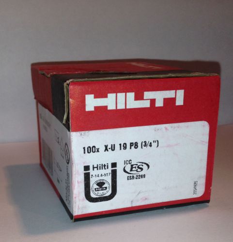 Hilti Premium fastener X-U 19 P8 Concrete/Steel use with DX 460-F8 Gun (100)