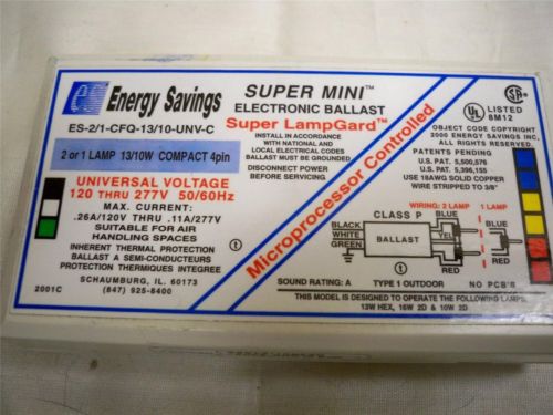 Energy Savings Super Mini Electronic Ballast-1 or 2 lamp-13/10W-Free US shipping