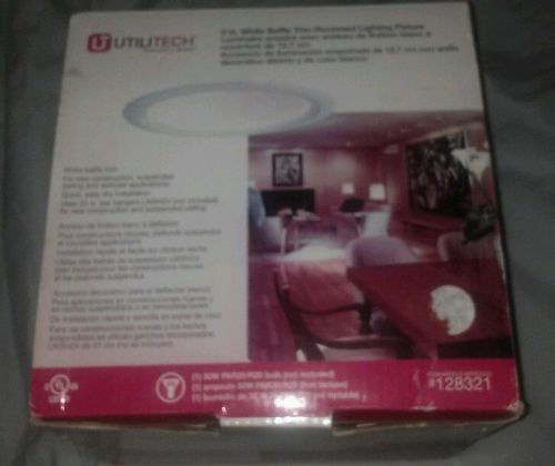 UtiliTech 5 inch White Baffle Recessed Light Kit ~ Easy Instalation #128321