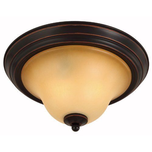 Hardware House Bristol Series 2 Light Oil Rubbed Bronze 13 Inch by 6-1/2 Inch Fl