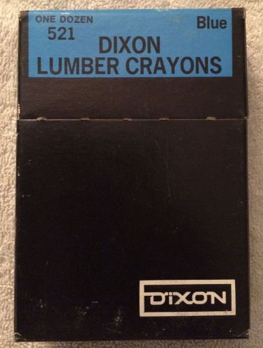 DIXON BRAND LUMBER CRAYONS 521 BLUE DOZEN PER PACK Surveyor/Contractor/Architech