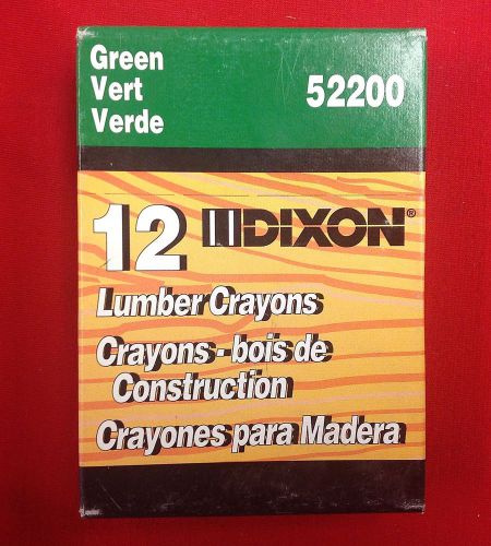 Dixon Lumber - Construction  Crayons Green #522  Box of 12  Free Shipping