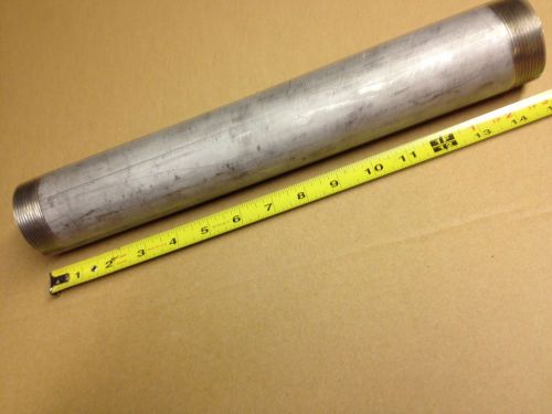Stainless steel 2&#034; pipe nipple 14-3/4&#034;  long - 304 s.s.  threaded ends for sale