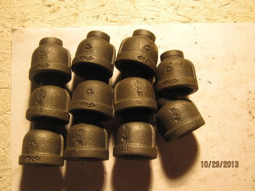 Lot of (11) anvil 3/4&#034; x 1/4&#034; reducer coupler metal pipe fitting black iron for sale