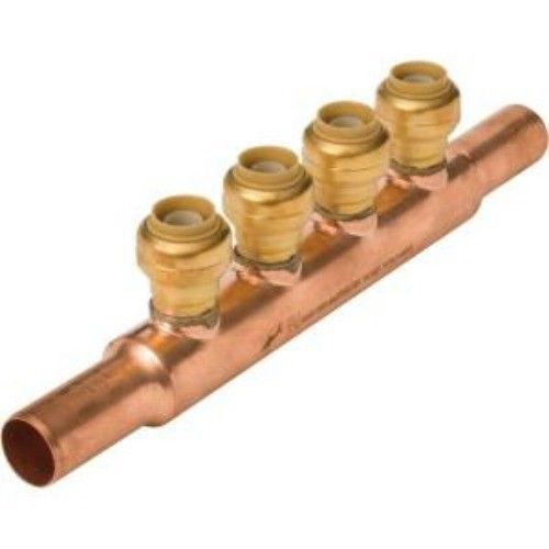 Sharkbite 3/4&#034; x 3/4&#034; brass push-fit 4-port manifold lead free with 1/2&#034; ports for sale