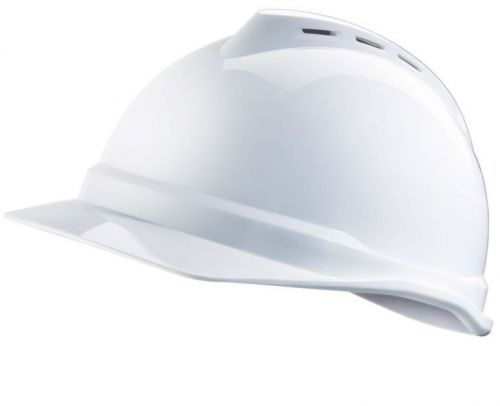 Msa v-gard helmet vented 4 point ratchet hard hat cap style for sale
