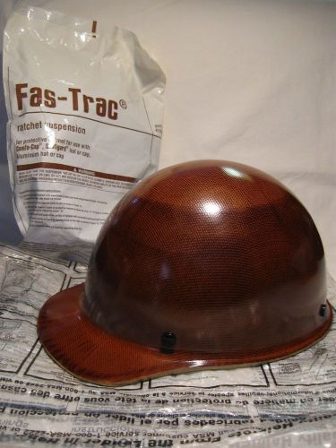 Msa skullgard fiberglass hard hat &amp; ratchet suspension l nos for sale