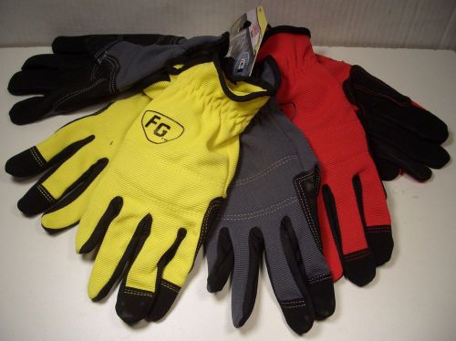 FIRM GRIP 3 PAIR HIGH PERFORMANCE WORK GLOVES SIZE:LARGE HOME/WORK/CAR BRAND-NEW