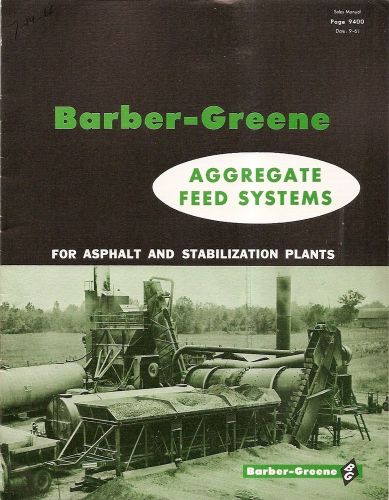 Equipment Brochure - Barber-Greene - Aggregate Feed System Asphalt Plant (E1673)