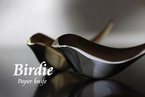 Birdie Paper Knife (Gold) Designer brass letter opener Original From Japan