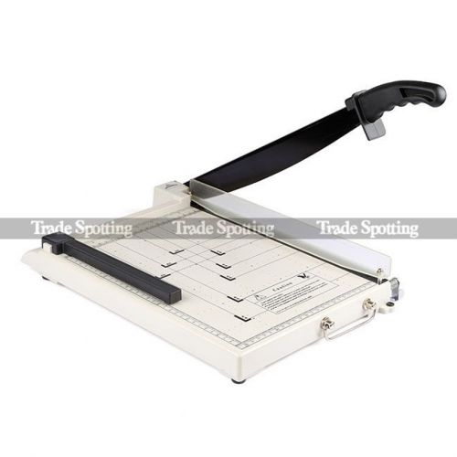 Jielisi A4 Wood Rotary Guillotine Ruler Paper Cutter Trimmer White