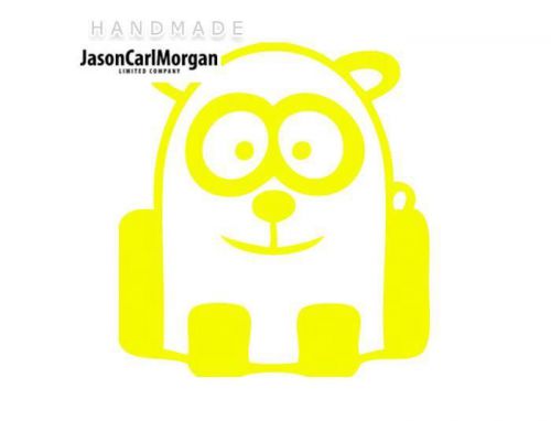 JCM® Iron On Applique Decal, Panda Neon Yellow