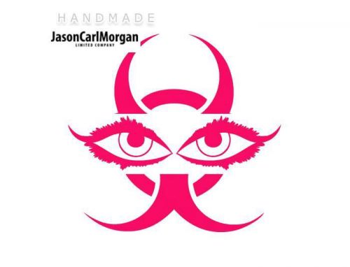 JCM® Iron On Applique Decal, Eyes Neon Pink