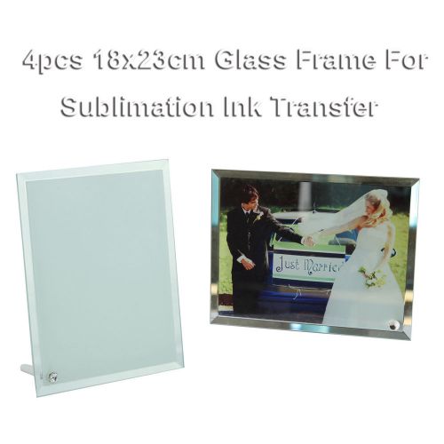 4Pcs Blank Glass Photo Picture Frame for Sublimation Ink Transfer Personal Gifts