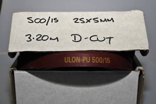 Unitex Ulon Squeegee Blade 500/15 25x5mm D-Cut 3.2M New