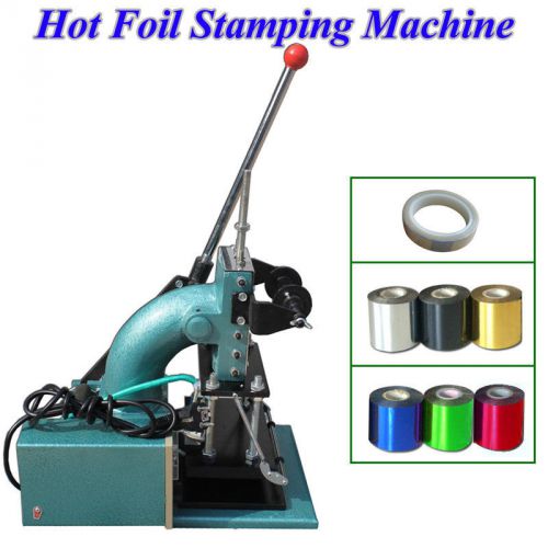 New hot foil stamping machine w 6 rolls foil paper high temp resistant tape for sale