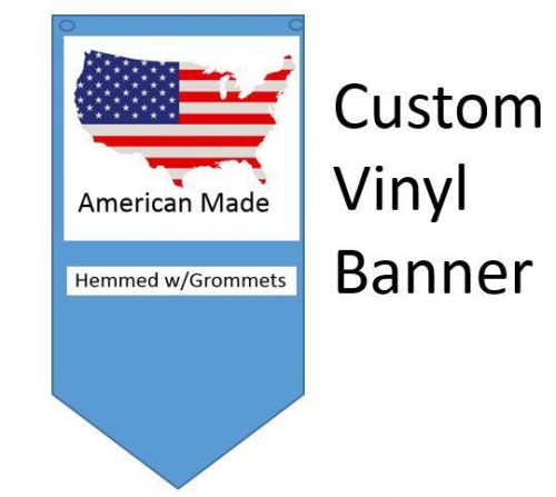 2’ x 4’ full color custom vinyl banner/flag – high quality sewn w/ grommets 2x4 for sale