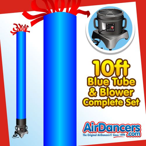 Blue tube airdancer® &amp; blower set 10ft dancing inflatable air dancer set for sale