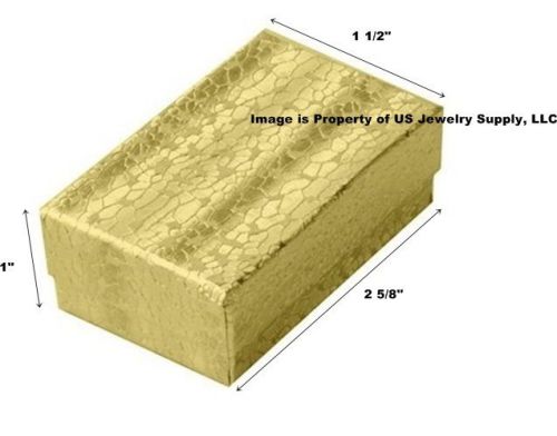 Wholesale 1000 Gold Cotton Fill Jewelry Packaging Gift Boxes 2 5/8 x 1 1/2  x 1
