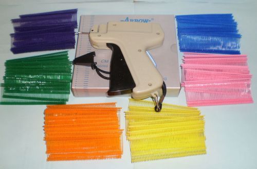 CLOTHING GARMENT PRICE LABEL TAGGING TAG TAGGER GUN +3000 PINS 1&#034; assorted color