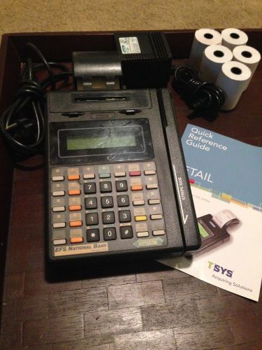 Hypercom T7Plus Credit Card Machine w/ Power Supply &amp; Manual