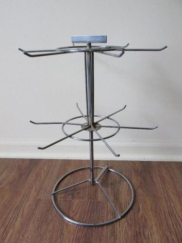 COUNTER TOP METAL WIRE STORE DISPLAY ROTATING RACK TABLE TOP SPINNER