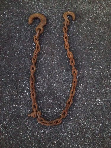 Large Heavy Duty Steel Logging Chain With Large &amp; Small Hook Tow